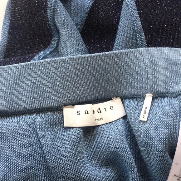 Sandro Damon metalic striped midi skirt NWT - Picture 15 of 17